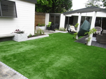 Kunstgras in tuin Schagen