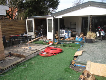 Kunstgras in tuin Schagen